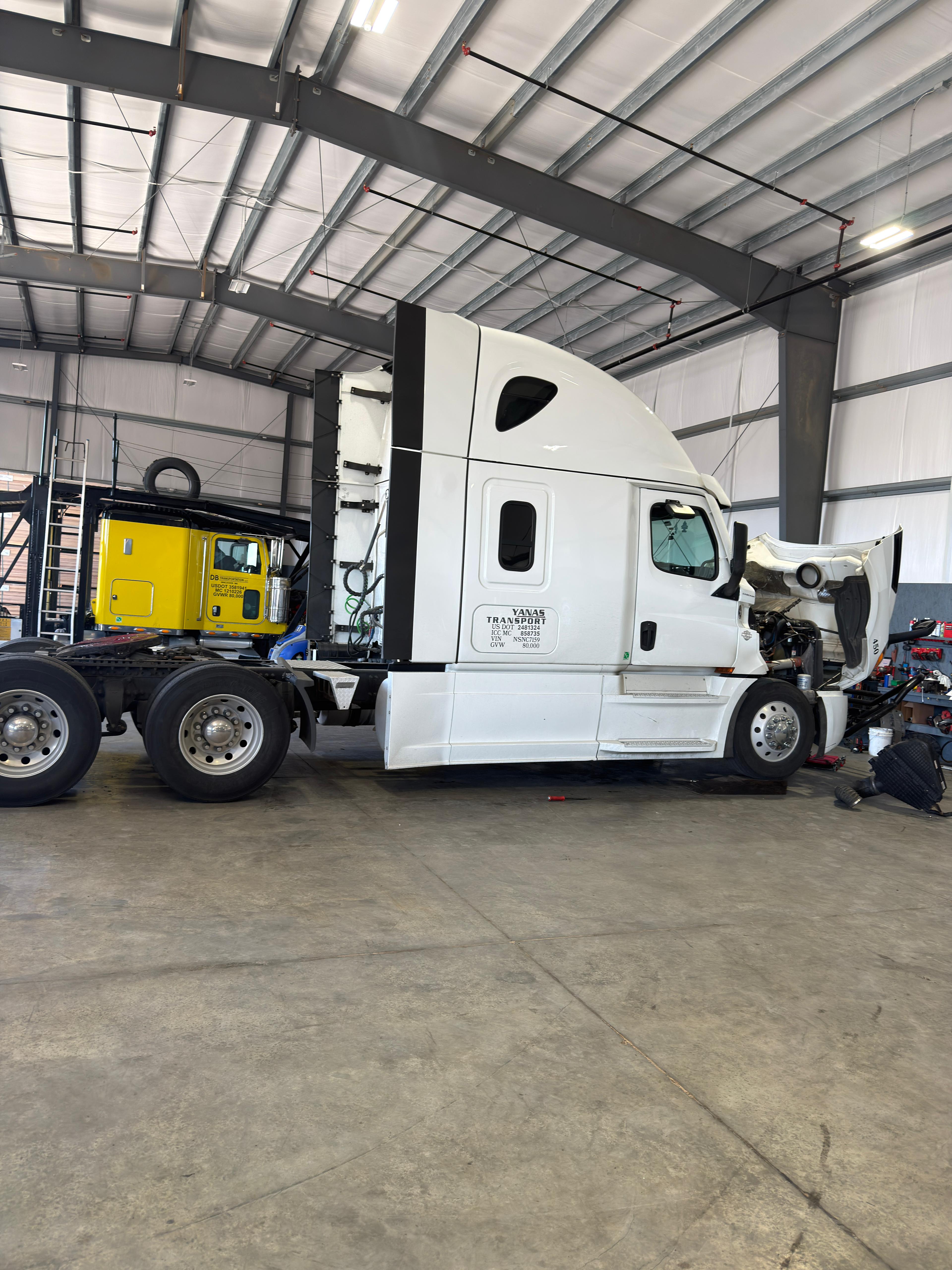 Specialized freight secured in a Conestoga trailer