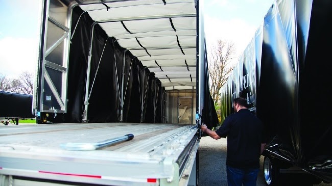 Inside a Conestoga trailer